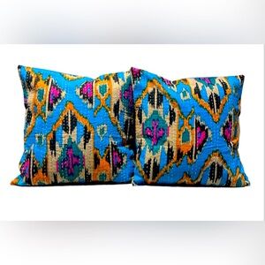 100 % Cotton Set of 2 Handmade High Quality Block Printed Throw Pillows